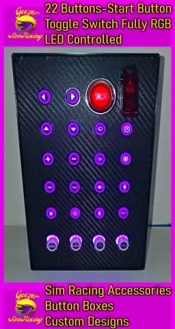 Sim Racing Button Box with RGB addressable buttons 22 buttons Start ...